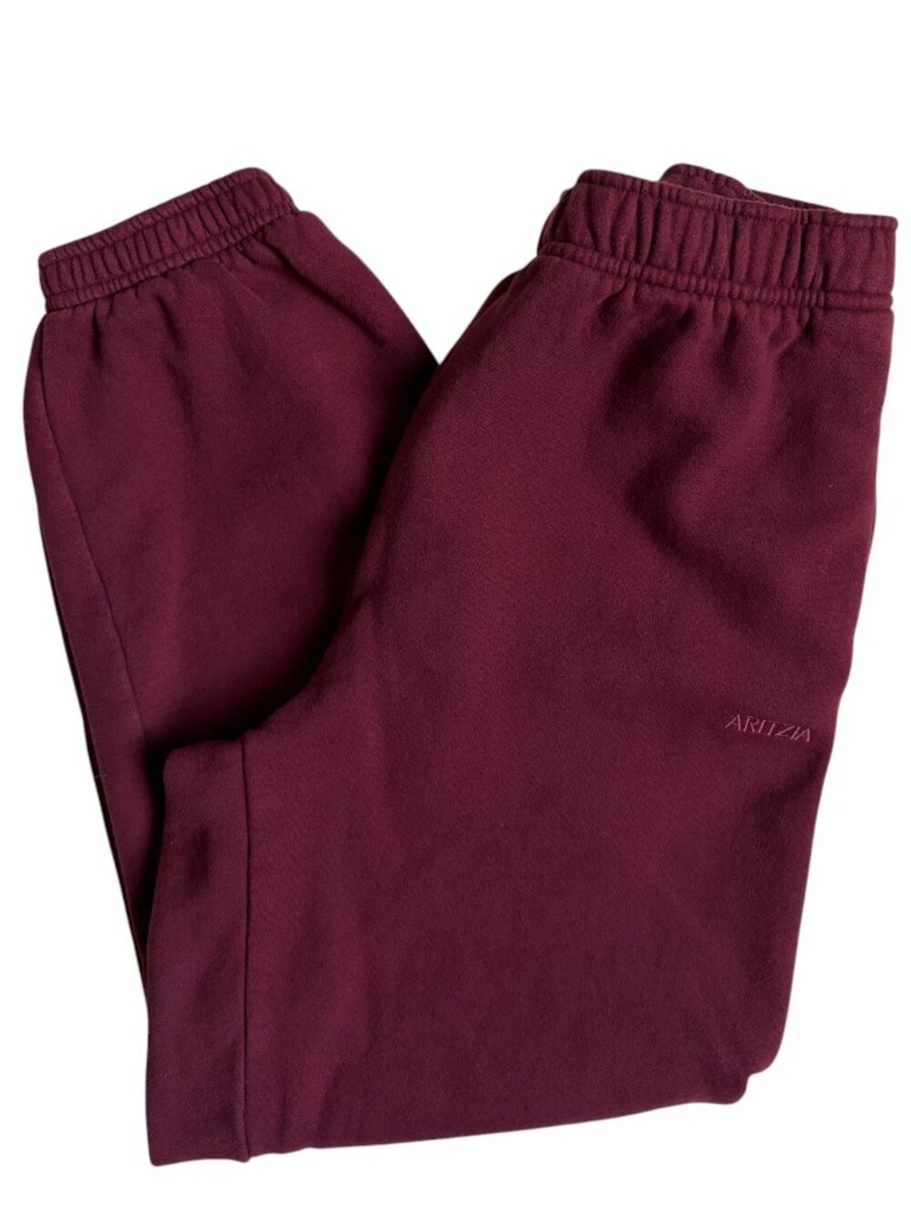 Aritzia Sweatfleece Cozy Fleece Mega Fit Sweatpants (Maroon) - Small